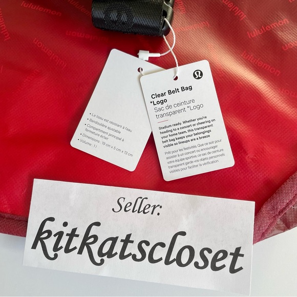 🆕 1L BLACK/CLEAR - NWT lululemon everywhere belt bag EBB with LOGO - Picture 3 of 9